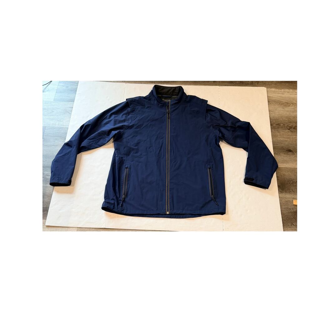 Vineyard Vines Jim Nantz Soft Shell Jacket Mens L Navy Full Zip Stretch